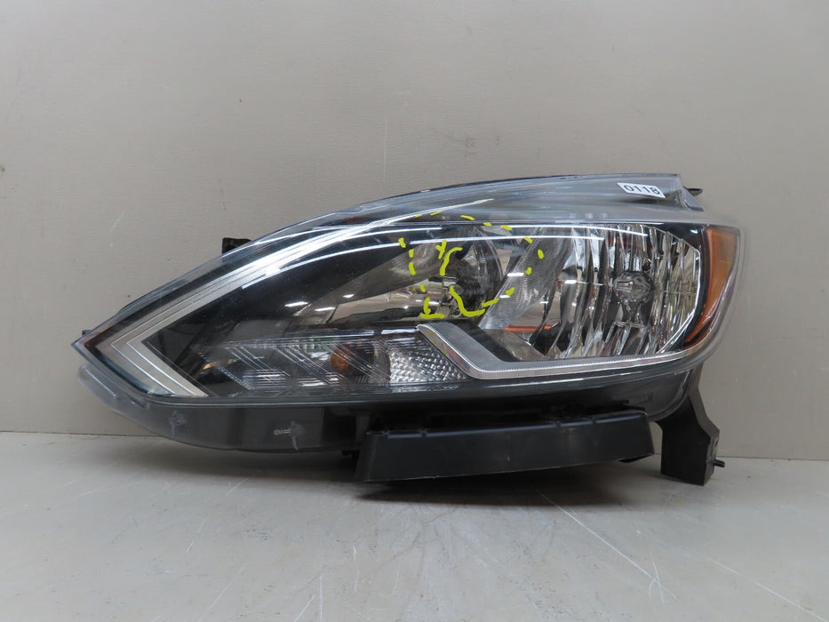 2016-2019 NISSAN SENTRA FRONT LEFT DRIVER SIDE HEADLIGHT LIGHT LAMP HALOGEN OEM