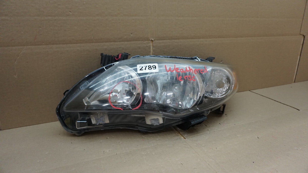 2011-2013 TOYOTA COROLLA FRONT LH LEFT DRIVER SIDE HEADLIGHT OEM 11 12 13