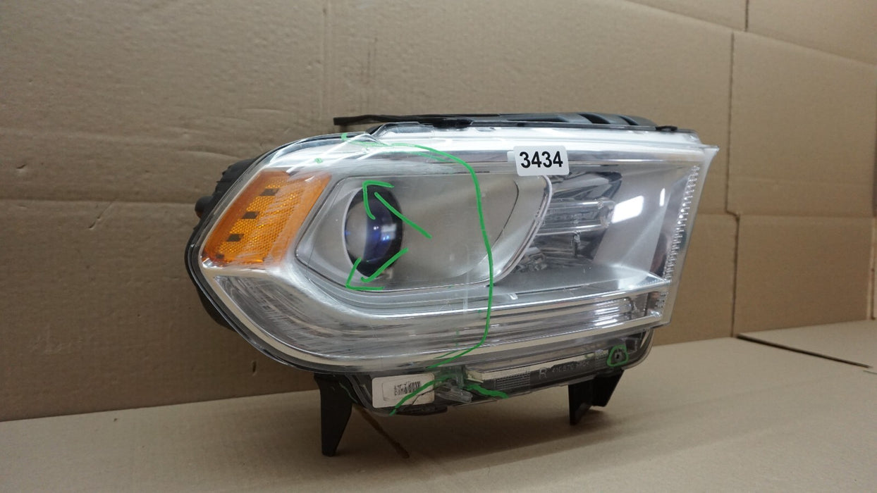 2014-2020 DODGE DURANGO FRONT RIGHT PASSENGER SIDE HEADLIGHT CHROME HALOGEN OEM