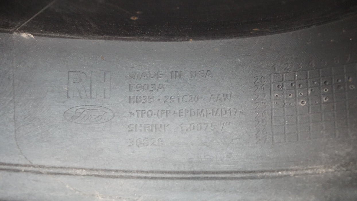 2021-2023 FORD RANGER REAR LEFT DRIVERS SIDE FENDER FLARE MOLDING HB3B-29038 OEM