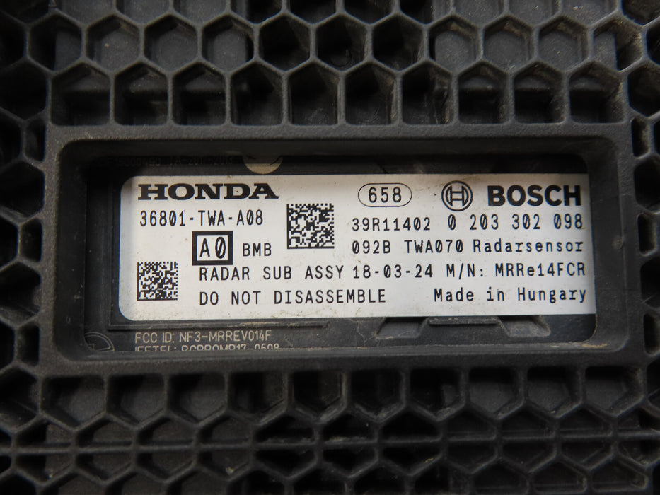 2018-2020 HONDA ACCORD DISTANC RADAR SENSOR OEM 36801-TWA-A08