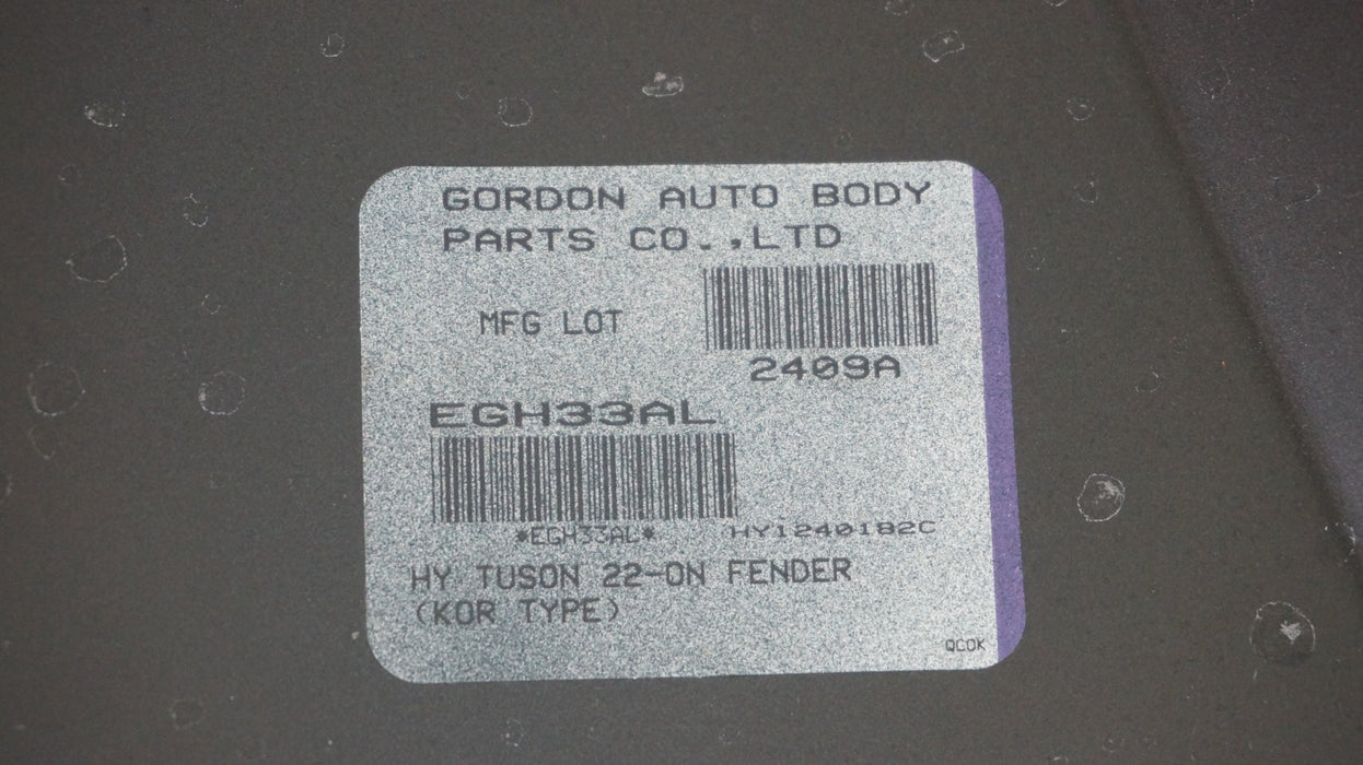 2022-2024 HYUNDAI TUCSON FRONT LEFT DRIVERS SIDE FENDER CAPA AFTERMARKET