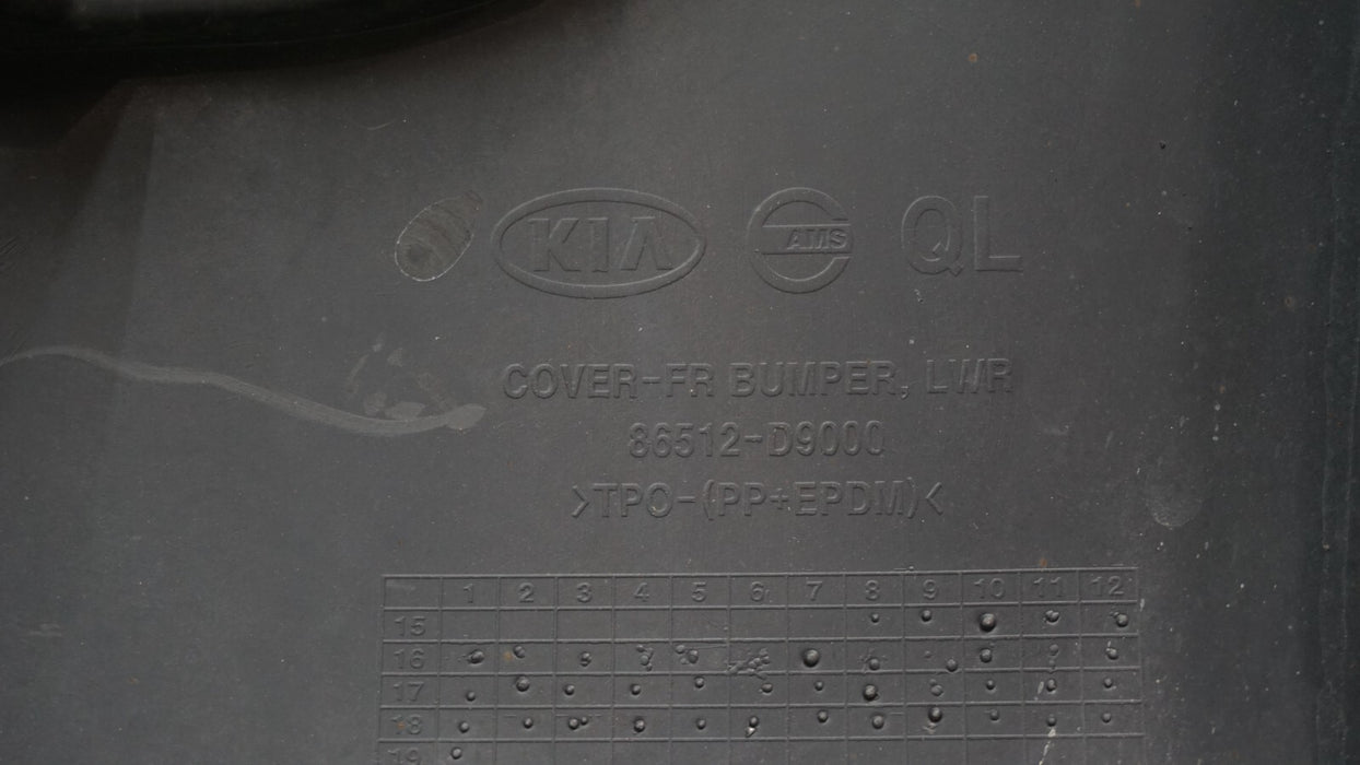 2017-2019 KIA SPORTAGE FRONT LOWER BUMPER COVER VALANCE OEM 86512D9000