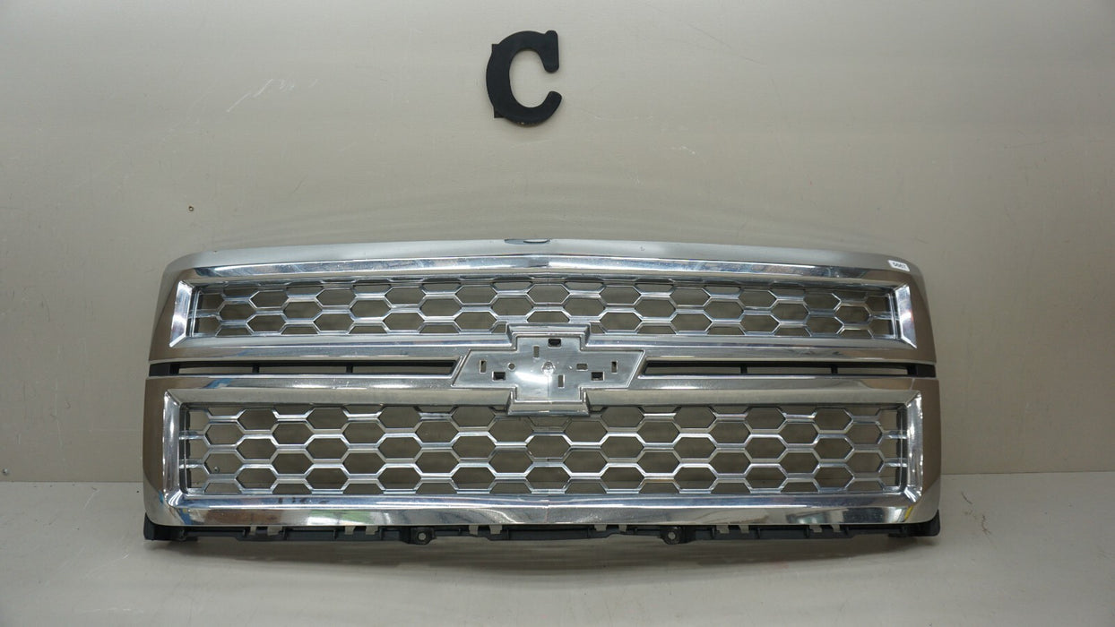 2014 CHEVROLET SILVERADO 1500 LTZ FRONT BUMPER RADIATOR GRILLE OEM PN-ANJ24676