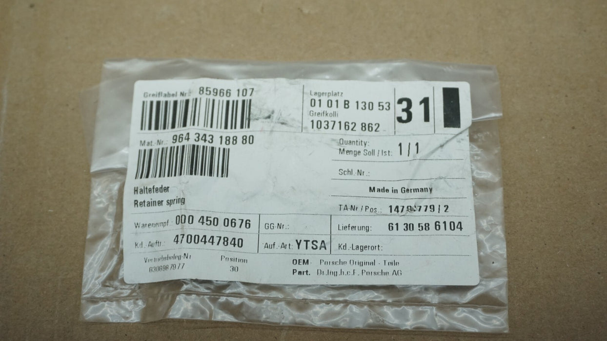 2014-2019 PORSCHE 911 FRONT SUSPENSION STRUT MOUNT SUPPORT RING OEM