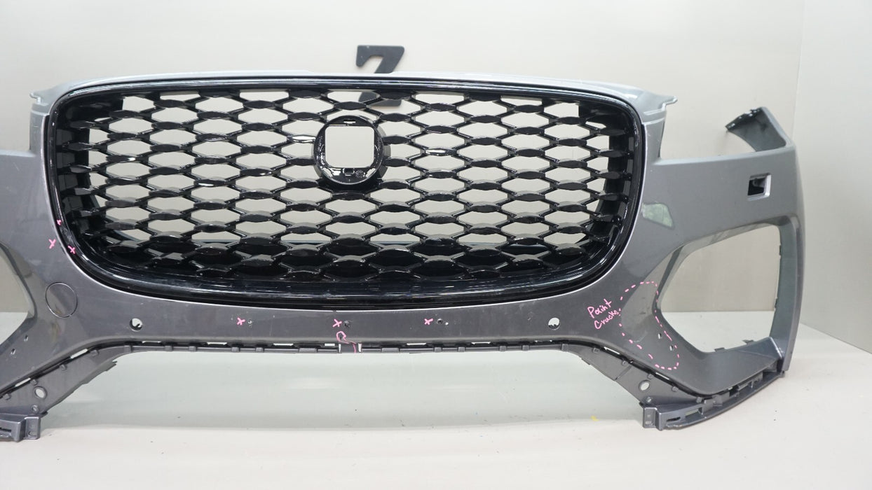 2021-2023 JAGUAR F-PACE FRONT BUMPER COVER PANEL W GRILLE OEM MK83-17F003-AA
