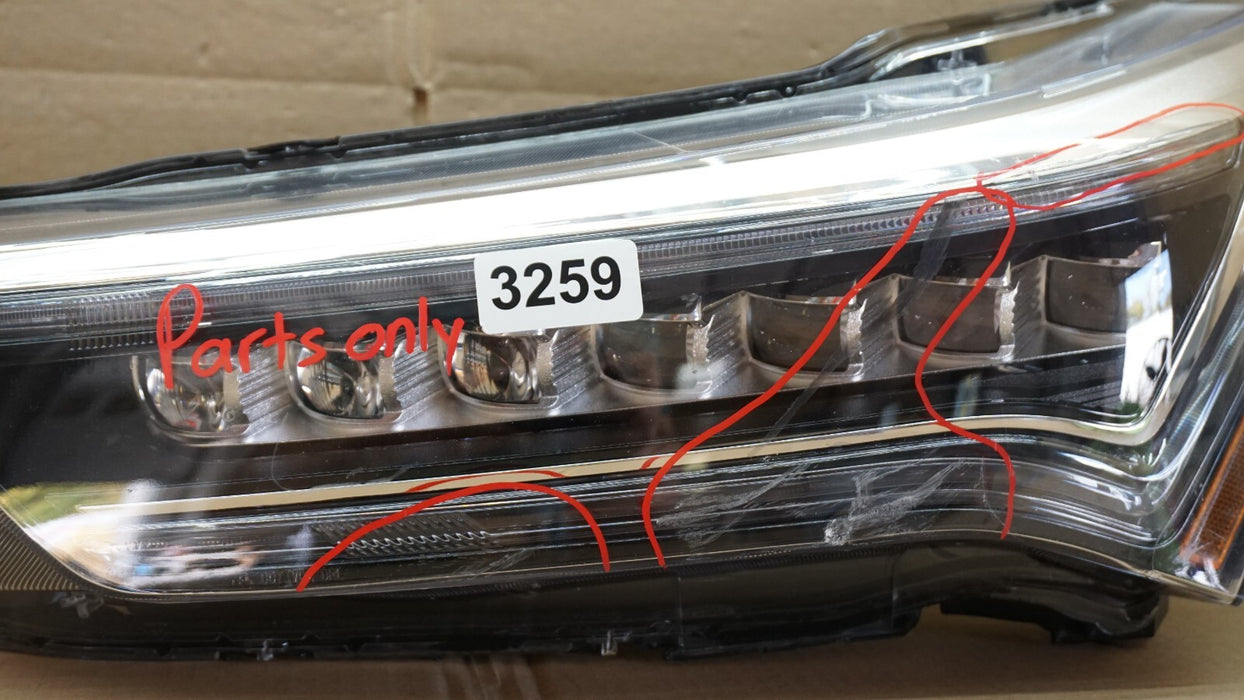 2019-2021 ACURA RDX FRONT LEFT DRIVER SIDE HEADLIGHT HEADLAMP LED PARTS ONLY OEM