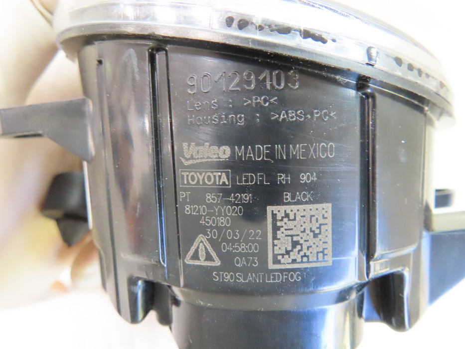 2019 2020 2021 TOYOTA RAV4 FRONT RIGHT PASSENGER FOG LIGHT LED OEM 81210-YY020