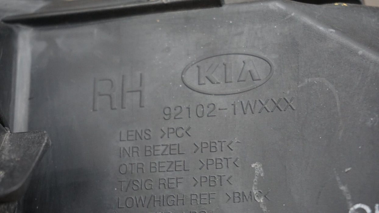 2012-2017 KIA RIO FRONT RH RIGHT PASSENGER SIDE HEADLIGHT OEM