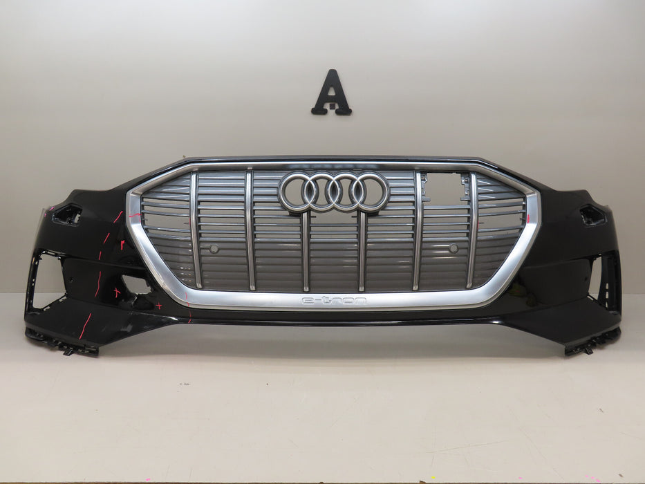 2019-2021 AUDI E-TRON FRONT BUMPER COVER W/GRILLE OEM 4KE807437