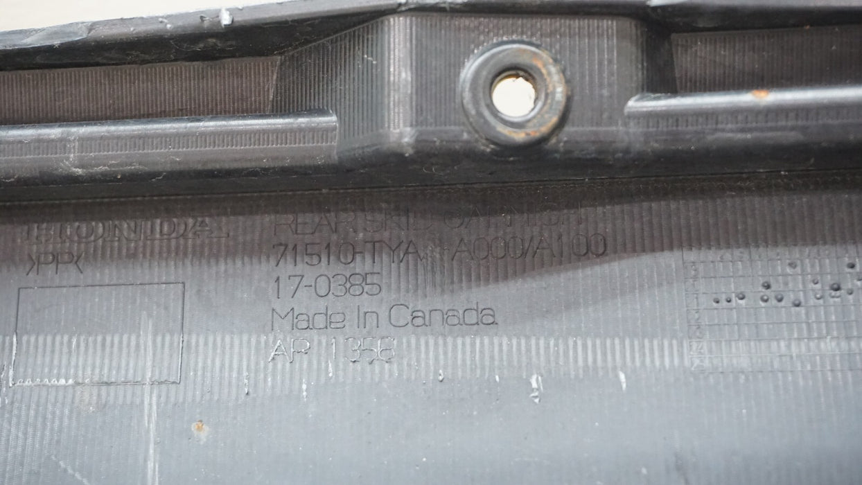 2021-2022 ACURA MDX REAR LOWER BUMPER COVER VALANCE PANEL OEM 71510-TYA-A000