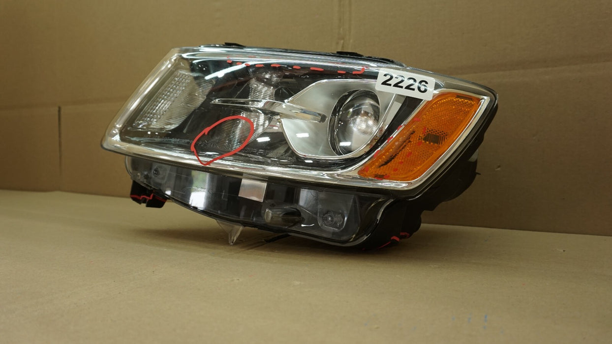 2014-2016 JEEP GRAND CHEROKEE FRONT LEFT DRIVER SIDE HEADLIGHT HALOGEN OEM