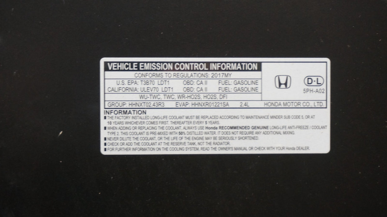 2017-2022 HONDA CR-V CRV FRONT HOOD PANEL BONNET SHELL OEM