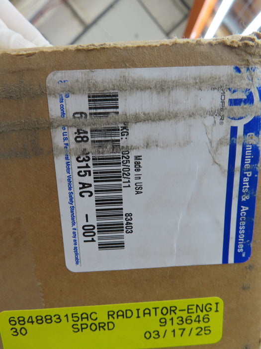 2021-2024 JEEP GRAND CHEROKEE L FRONT RADIATOR OEM 68488315AC