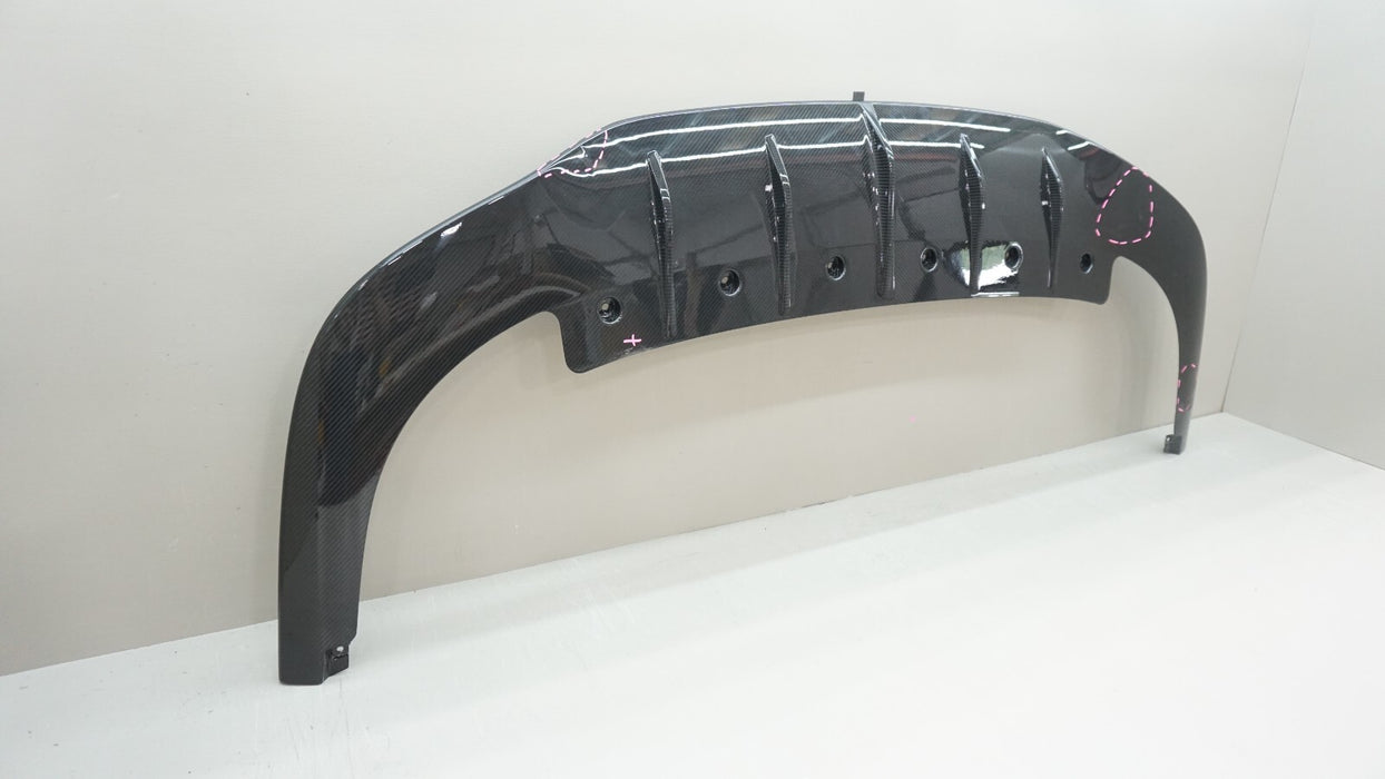 2020-2021 BENTLEY CONTINENTAL GT GTC REAR LEAR LOWER CARBON FIBER VALANCE OEM