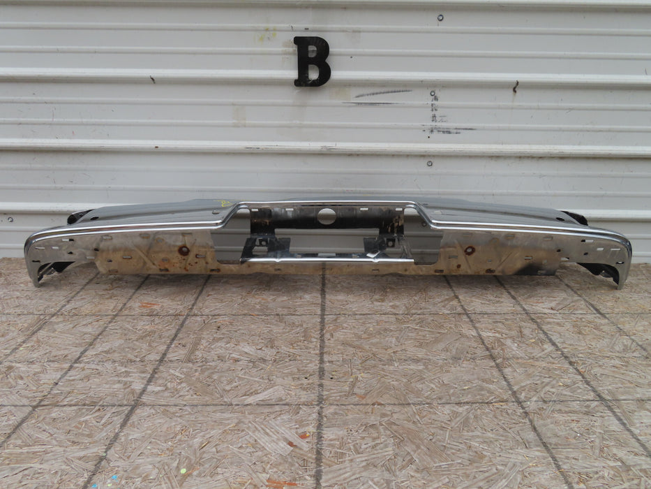 2014-2018 GMC SIERRA 1500 REAR BUMPER COVER CHROME W/ SENSOR HOLES OEM