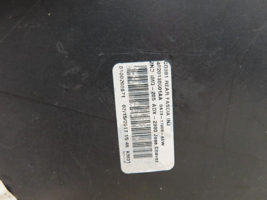 2013 2014 2015 2016 2017 2018 FORD FUSION REAR BUMPER COVER OEM DS73-17906-AFW