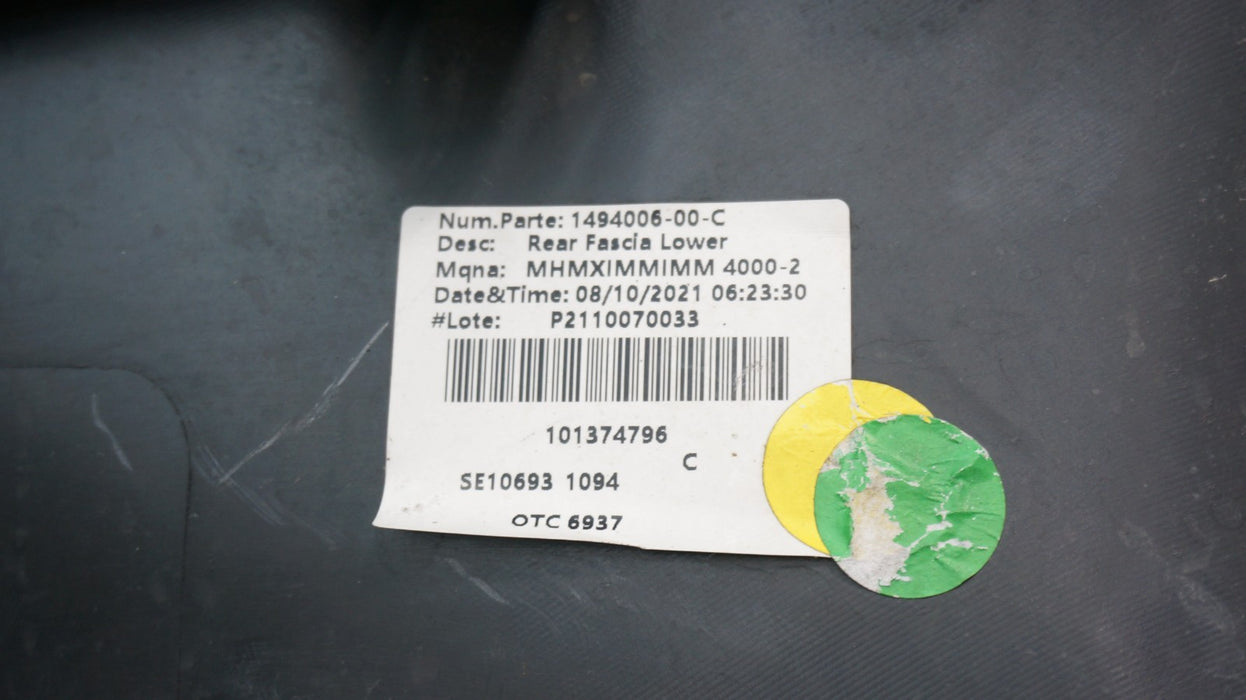 2020-2023 TESLA MODEL Y REAR LOWER BUMPER VALANCE PANEL OEM 1493763-00-B