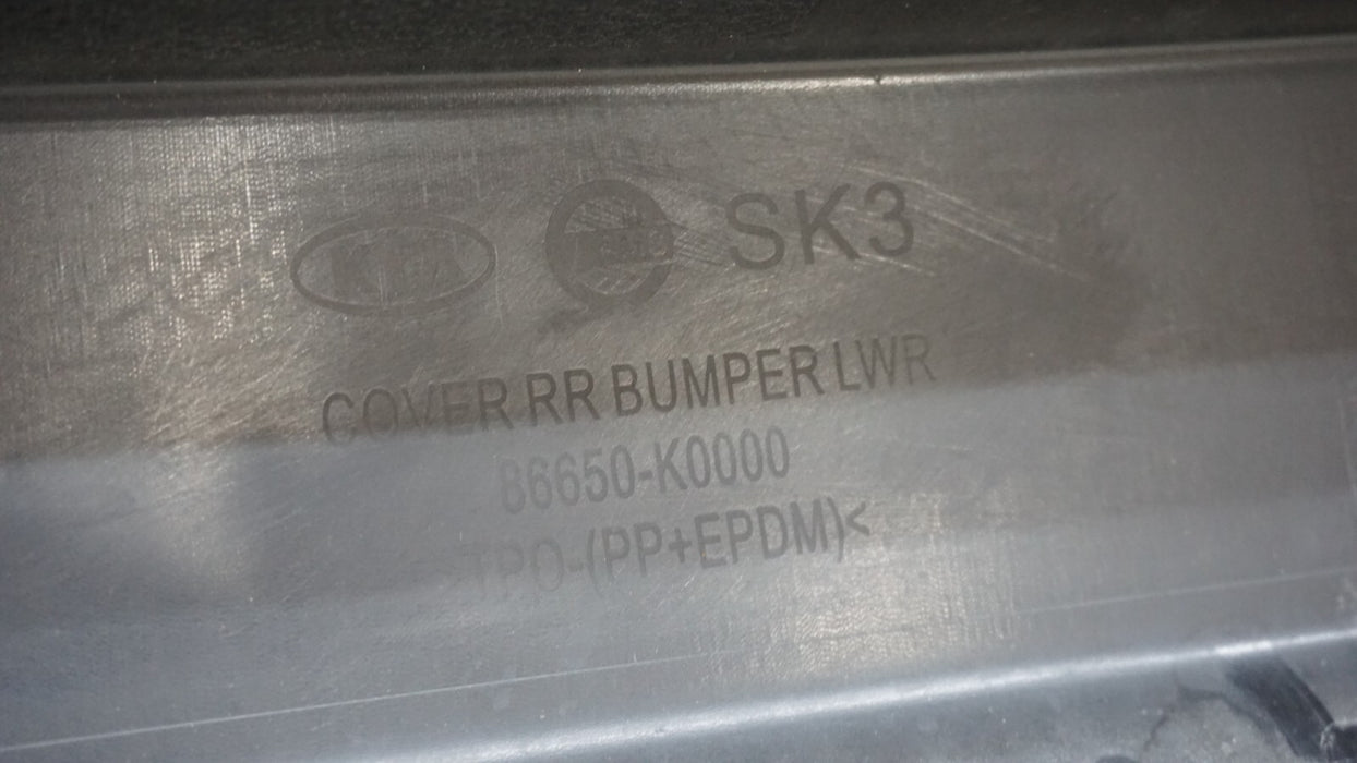 2020-2022 KIA SOUL EX LX S HATCHBACK REAR BUMPER COVER PANEL OEM 86650-K0000