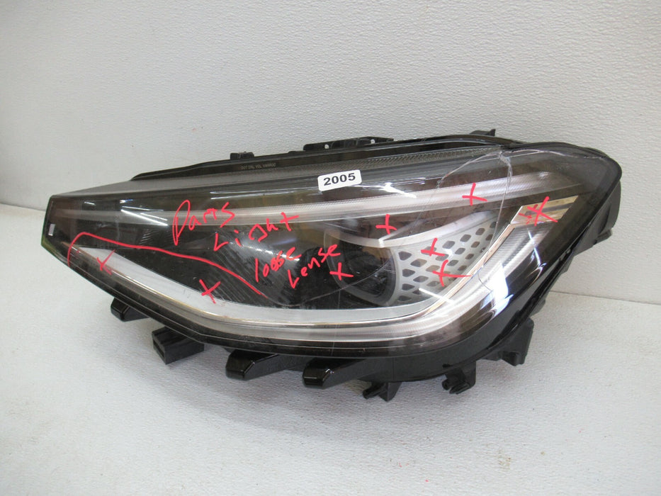 2020 - 2021 VOLKSWAGEN ID4 FRONT LEFT DRIVER SIDE HEADLIGHT HEADLAMP LENS OEM