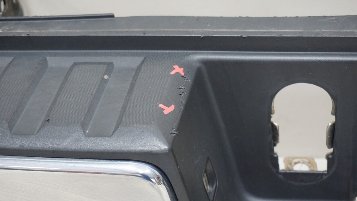 2014-2019 GMC SIERRA SILVERADO 1500 REAR BUMPER METAL COVER FACTORY CHROME OEM