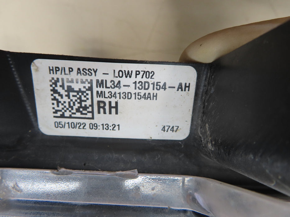 2021-2023 FORD F-150 FRONT RIGHT PASSENGER HEADLIGHT HALOGEN OEM ML34-13D154-AH