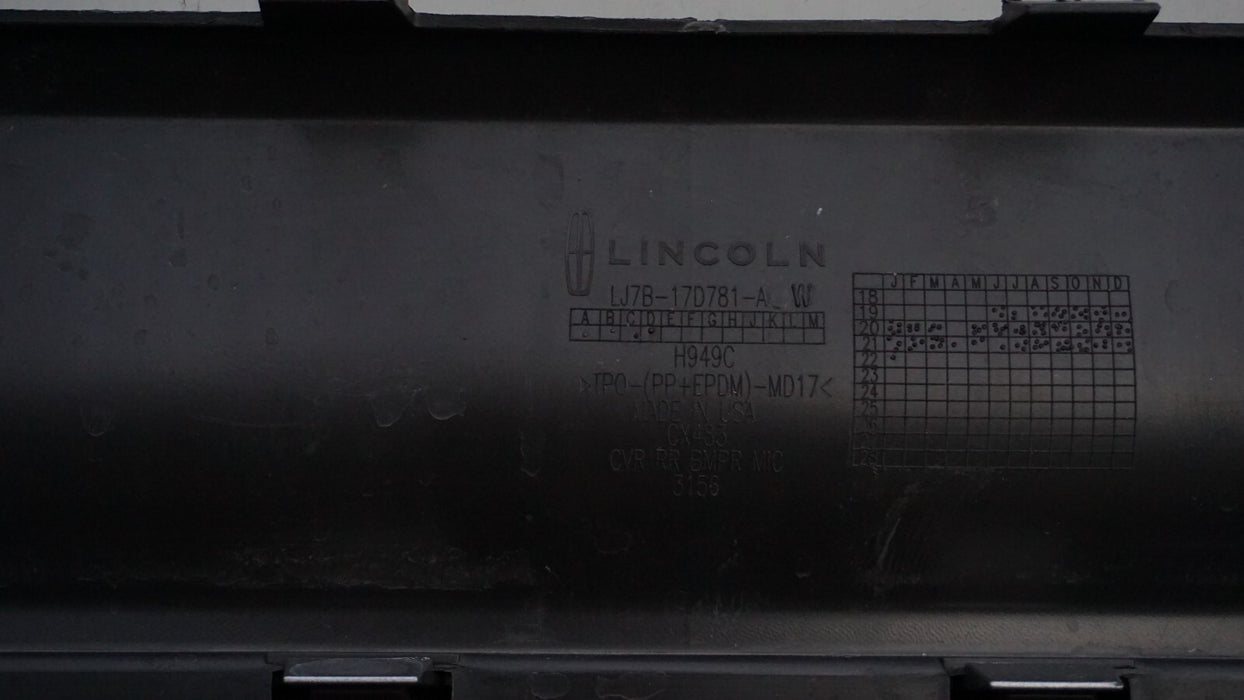 2020-2022 LINCOLN CORSAIR REAR LOWER BUMPER VALANCE OEM LJ7B17D781ACW 20 21 22