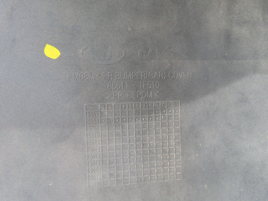 2009-2010 KIA SPORTAGE SUV 2.7L V6 GAS REAR BUMPER COVER PANEL OEM 86611-1F510