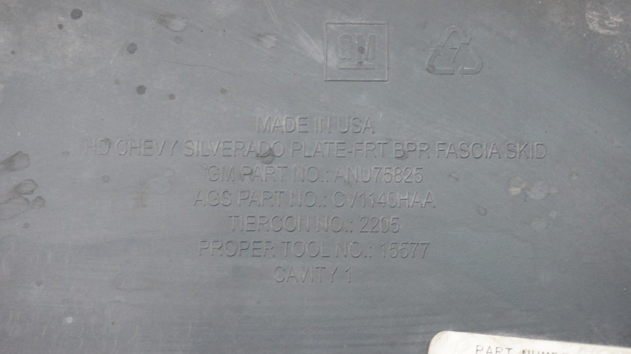 2020-2022 CHEVROLET SILVERADO 2500 3500 FRONT LOWER BUMPER SKID PLATE OEM