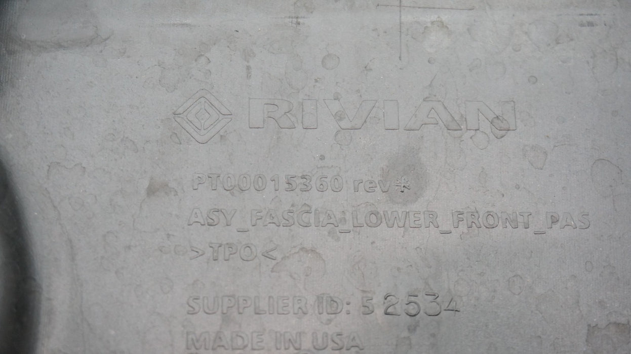 2022-2025 RIVIAN R1T R1S FRONT LOWER BUMPER VALANCE PANEL OEM PT00015360