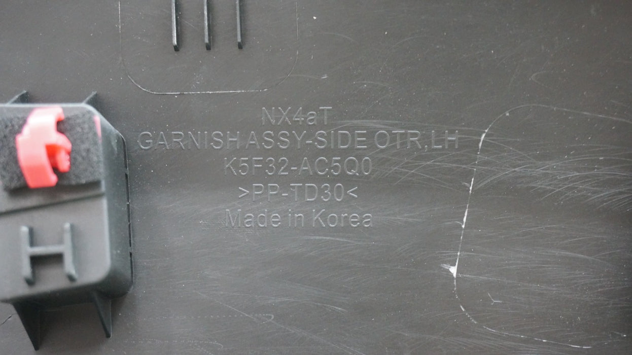 2024-2025 HYUNDAI SANTA XRT CRUZ REAR LEFT  FENDER FLARE GARNISH K5F32-AC5Q0