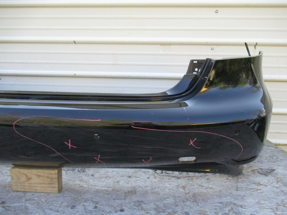 2013-2017 LEXUS LS460 F SPORT REAR BUMPER COVER BLACK PLASTIC W/O SENSOR OEM