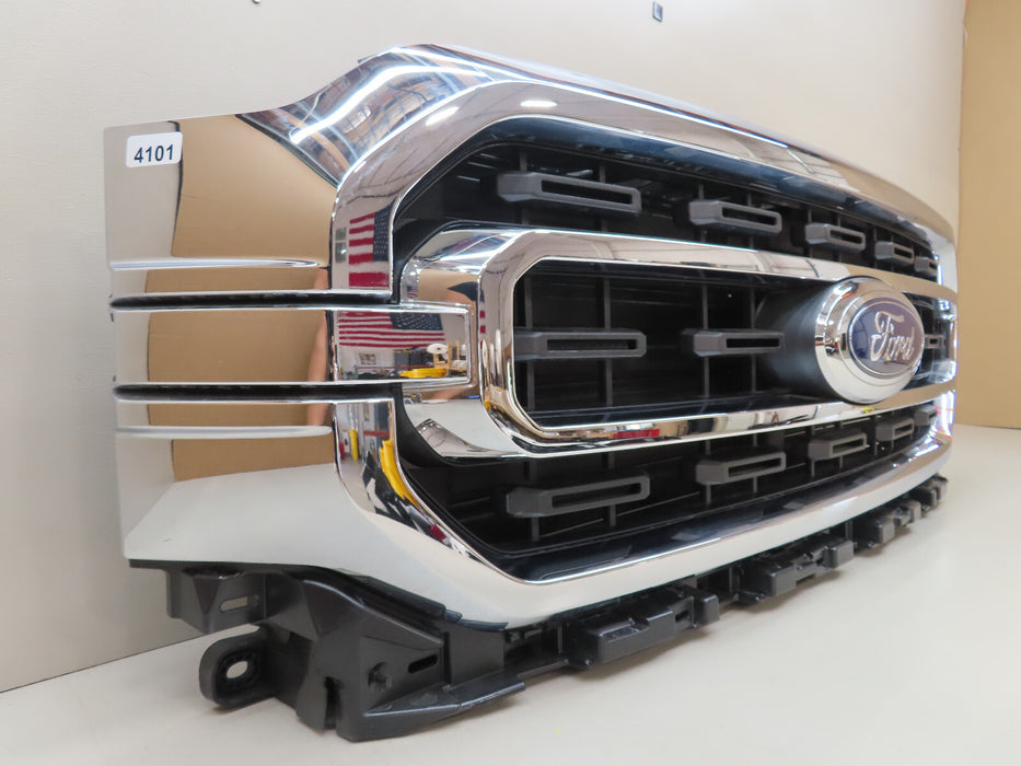 2021-2023 FORD F150 F-150 XLT FRONT RADIATOR GRILLE W/SHUTTER OEM