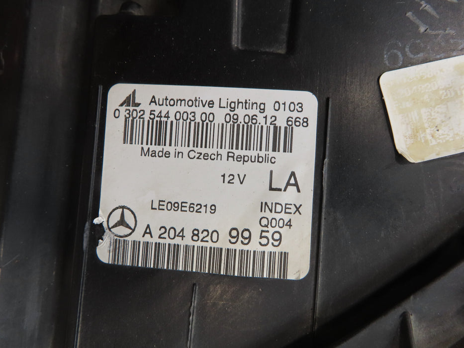 2012 2013 2014 MERCEDES-BENZ C CLASS FRONT LEFT DRIVER HEADLIGHT HALOGEN OEM