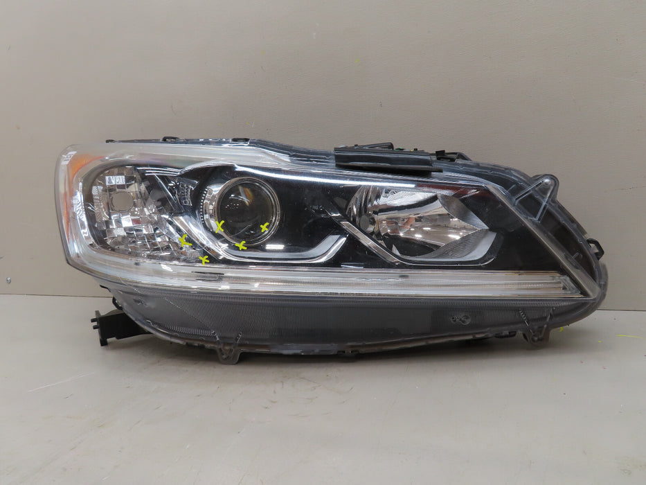 2016 2017 HONDA ACCORD RIGHT PASSENGER HEADLIGHT HALOGEN W/LED OEM