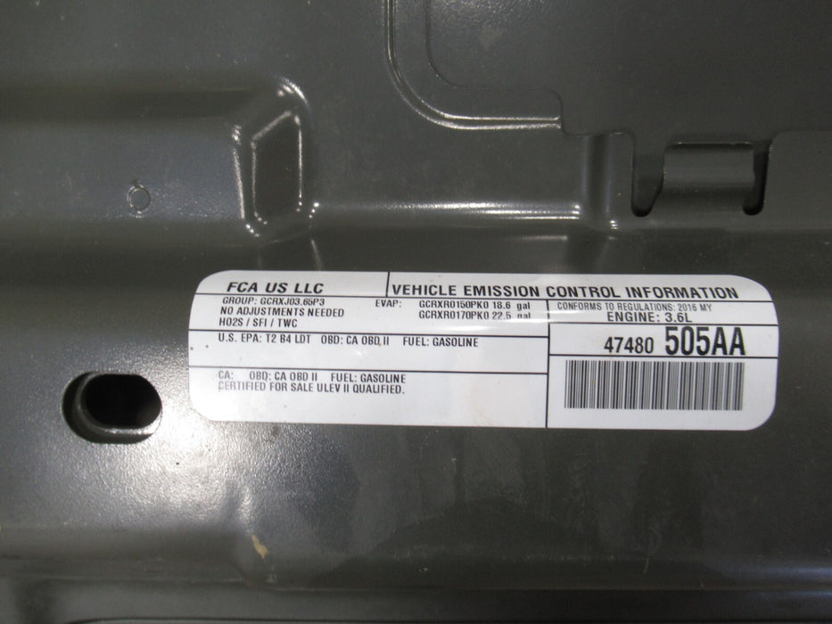 2007-2012 JEEP WRANGLER FRONT HOOD BONNET NO HINGES OEM