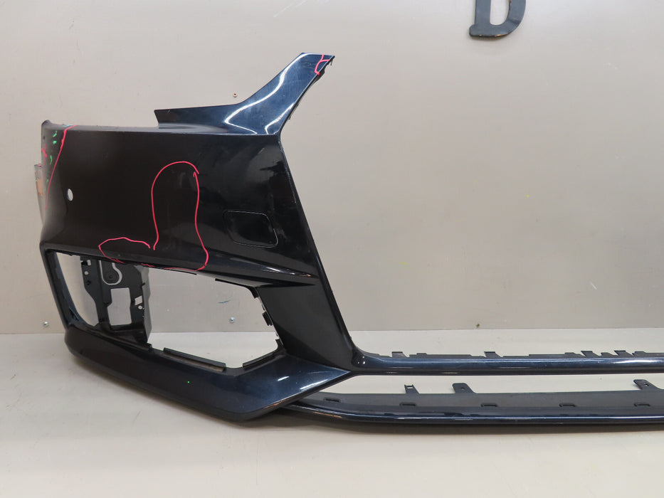 2017 2018 2019 AUDI A4 S4 B9 S-LINE FRONT BUMPER COVER OEM 8W0807437