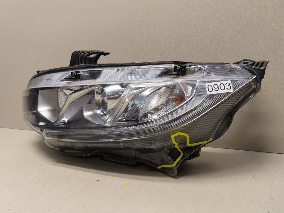 2016-2018 HONDA CIVIC LEFT DRIVER SIDE HEADLIGHT LAMP HALOGEN OEM