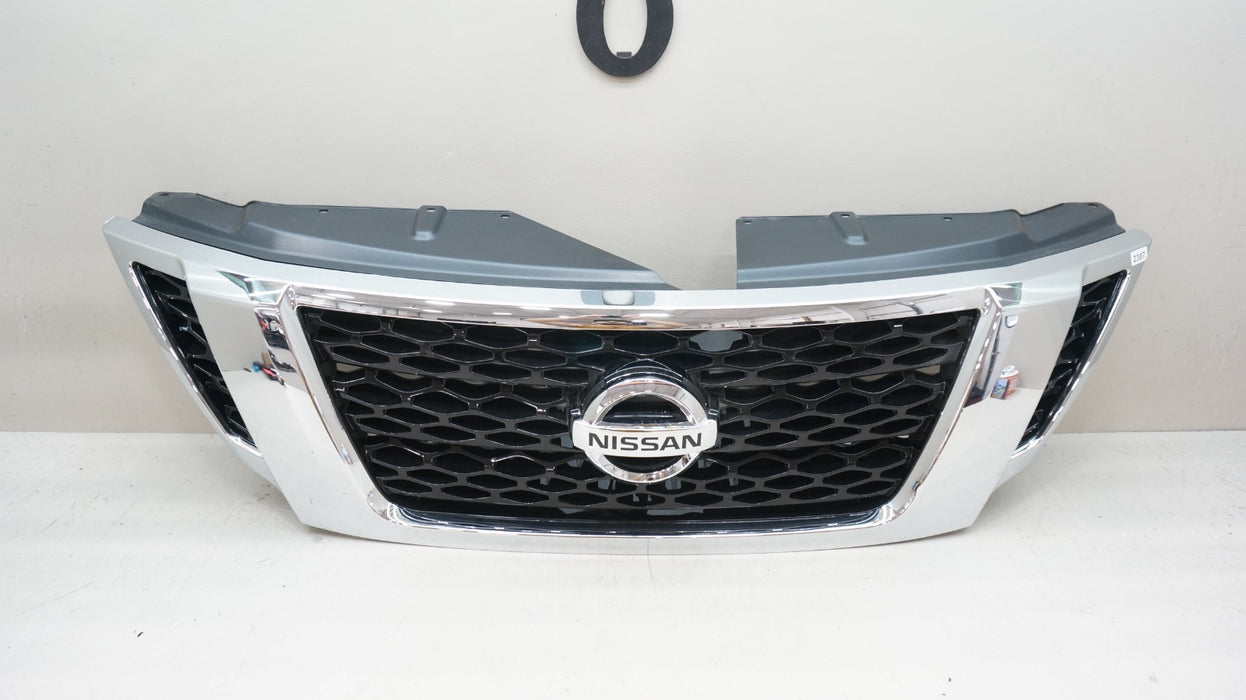 2017-2020 NISSAN ARMADA FRONT UPPER RADIATOR GRILLE GRILL 62310 5ZW0A OEM