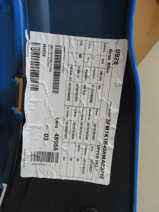 2021-2023 FORD MUSTANG MACH-E FRONT BUMPER COVER OEM LK9B-17E898-A