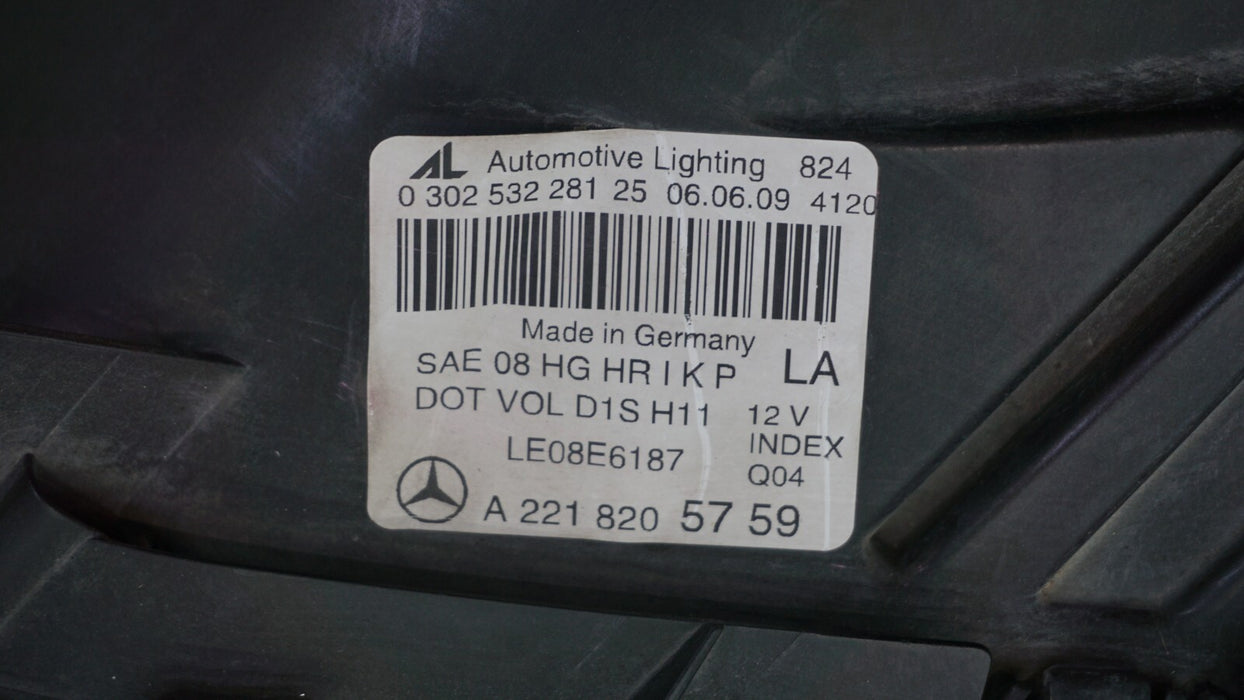 2010-2011 MERCEDES S400 S550 S63 W221 FRONT LEFT HEADLIGHT XENON OEM A2218205759