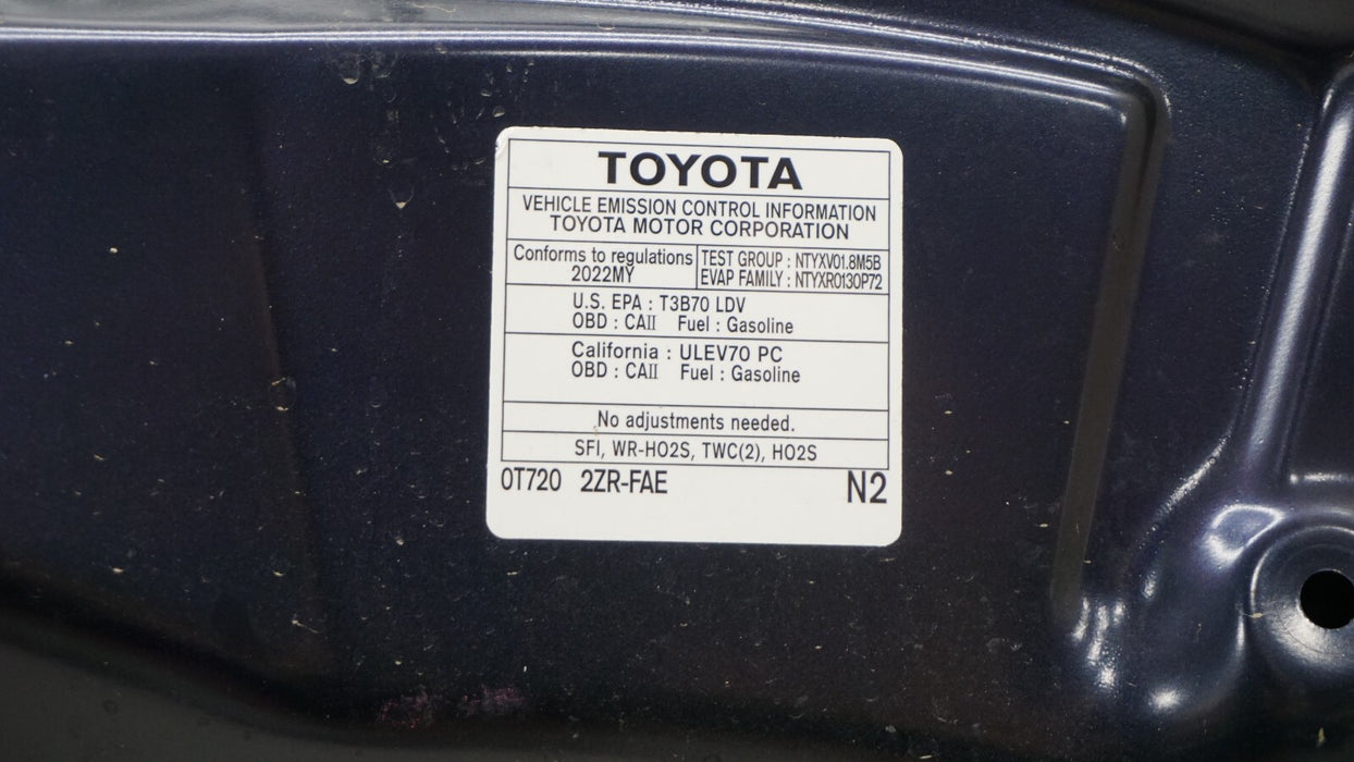 2020-2023 TOYOTA COROLLA FRONT HOOD BONNET SHELL PANEL OEM 20 21 22 23