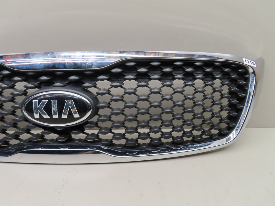 2016-2017 KIA SORENTO FRONT BUMPER RADIATOR COVER GRILLE GRILL WITH EMBLEM OEM