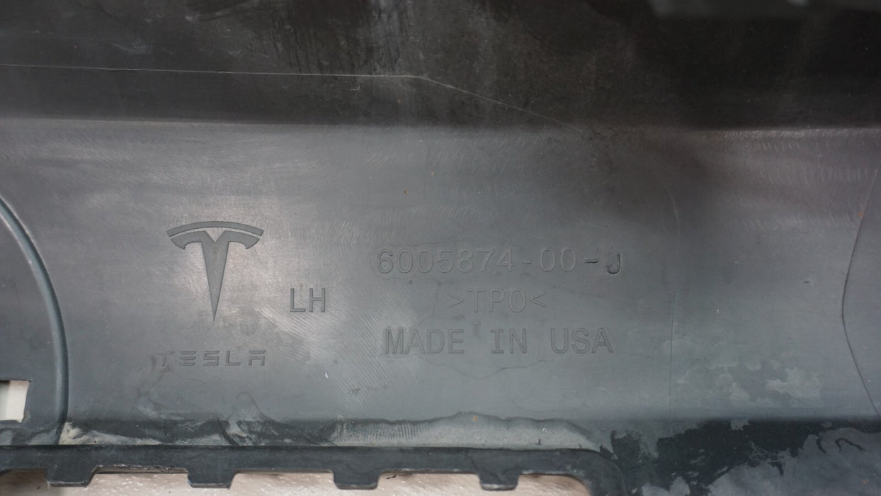 2012-2019 TESLA MODEL S LEFT DRIVER SIDE SIDE SKIRT ROCKER PANEL OEM 600587400J