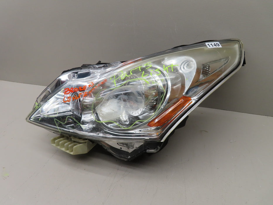 2010-2013 INFINITI G35 FRONT LEFT DRIVER SIDE HEADLIGHT XENON LIGHT LAMP OEM