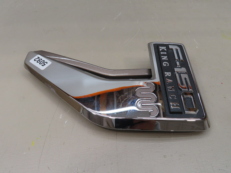 2021 2022 2023 FORD F-150 KING RANCH FRONT RIGHT PASSENGER FENDER NAME PLATE OEM