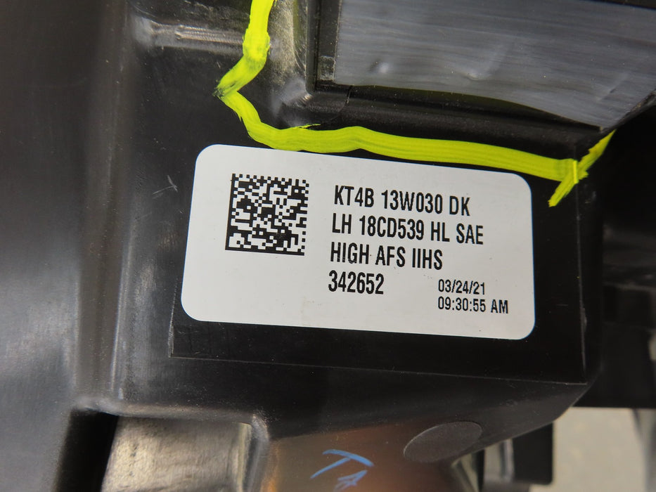2019-2023 FORD EDGE LEFT DRIVER FULL LED W/AFS HEADLIGHT OEM KT4B 13W030