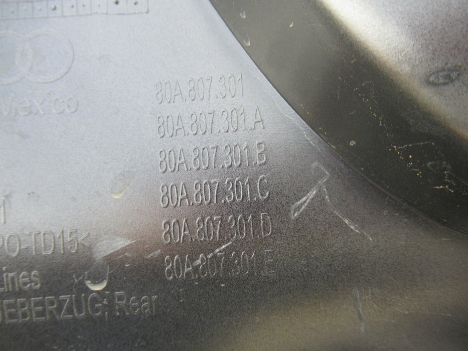 2018 - 2020 AUDI Q5 SQ5 S-LINE REAR BUMPER COVER 80A807301 OEM