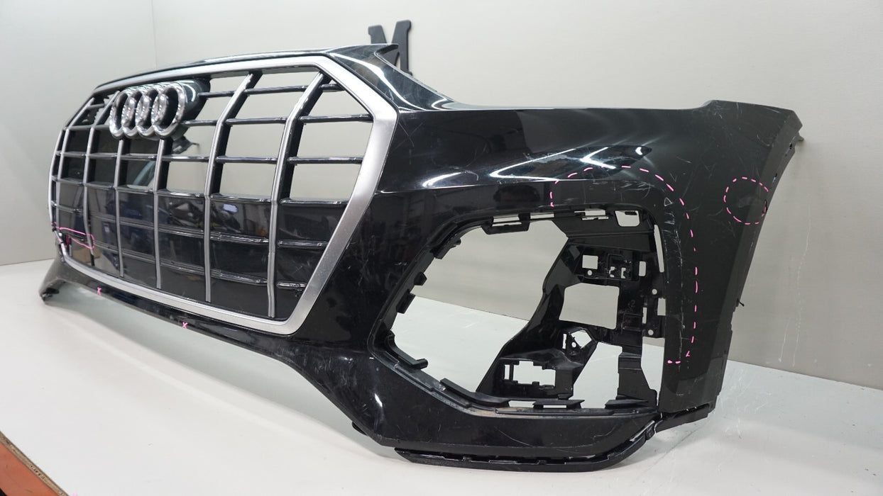2021-2023 AUDI Q5 FRONT BUMPER COVER W/ GRILLE GRILL EMBLEM BADGE OEM 80A807437P