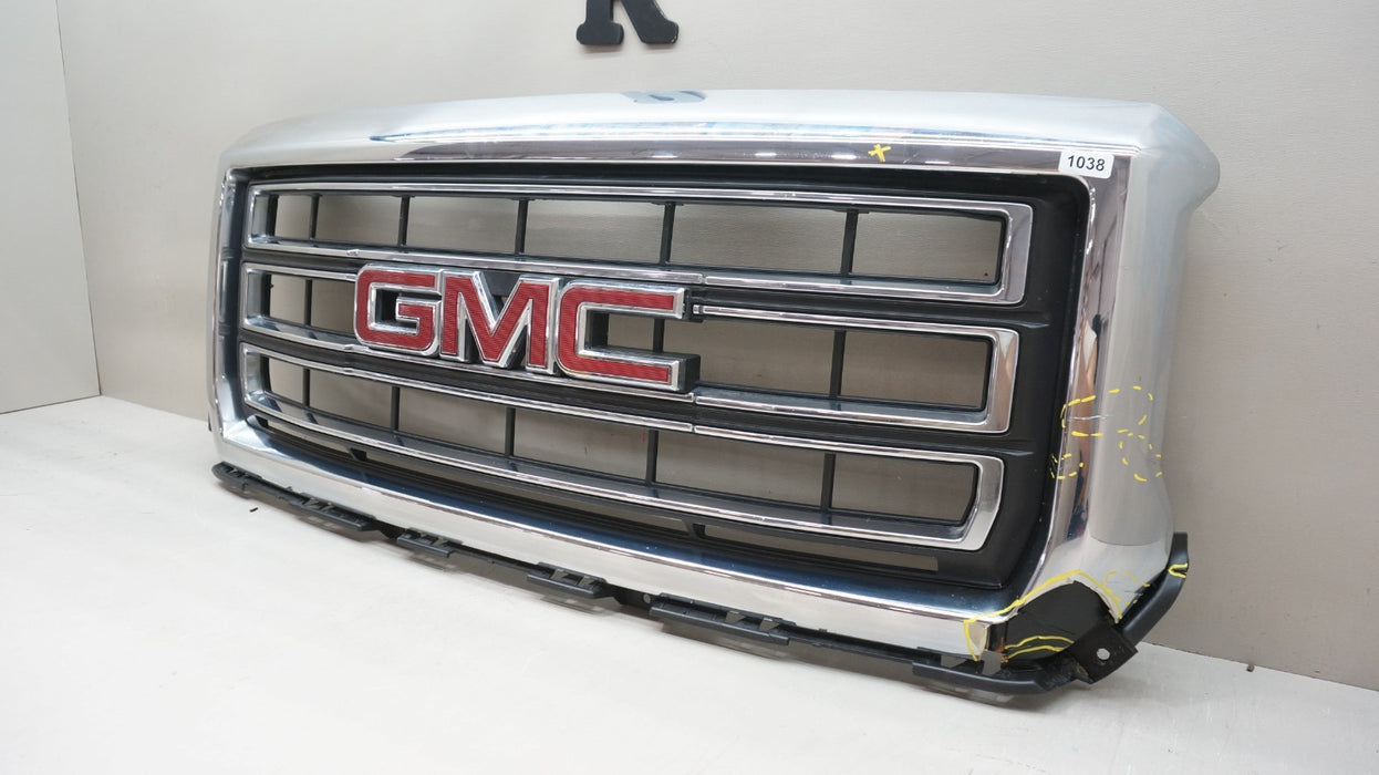2014-2015 GMC SIERRA 1500 FRONT BUMPER CHROME RADIATOR GRILLE OEM 22757216